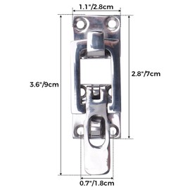 NovelBee 4pcs 316 Stainless Steel Lockable Hold Down Clamp Locking Cam Latches with Screws,Square Anti-Rattle Latches Hasp for Boat Door Hatch