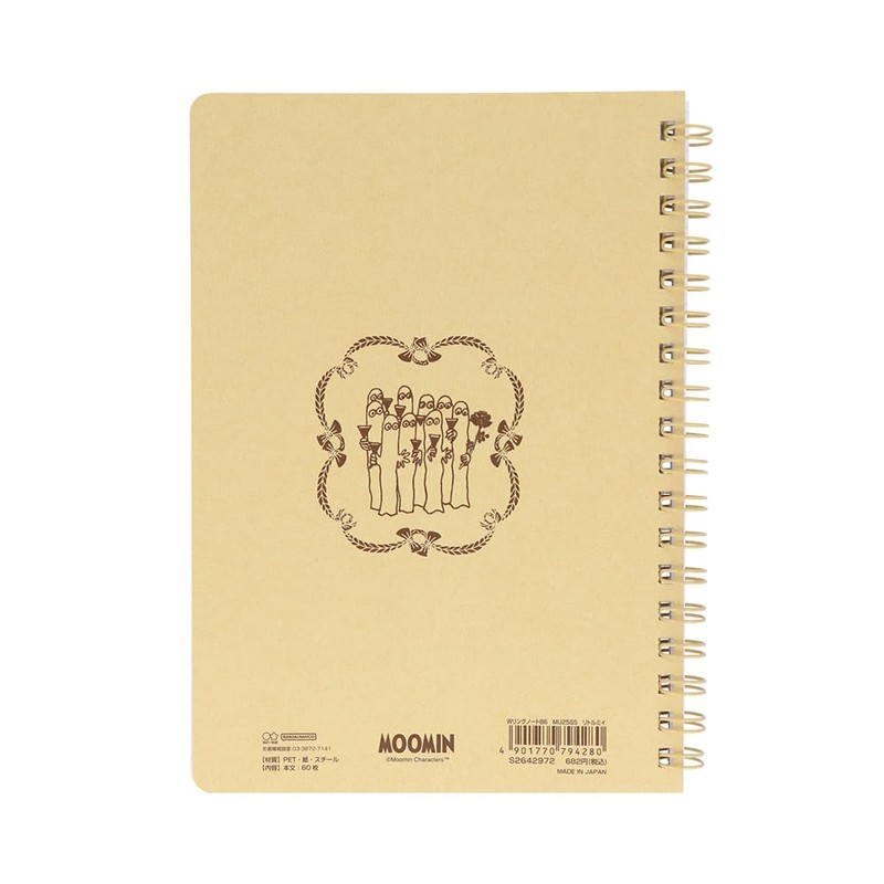 Sunstar Stationery Moomin Notebook, Ring Notebook, B6, 25, Spring Summer,