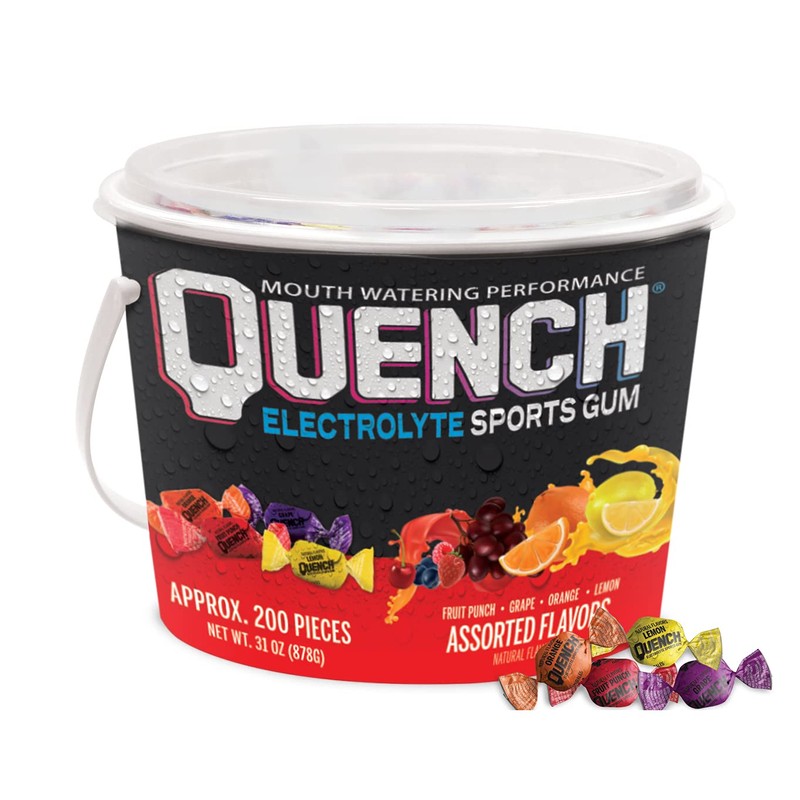 Quench Gum Bucket, New Variety Fruit 200, 200 pieces