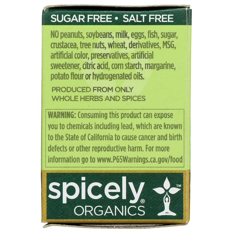Spicely Organic Cumin Seeds Whole 0.50 Ounce ecoBox Certified Gluten