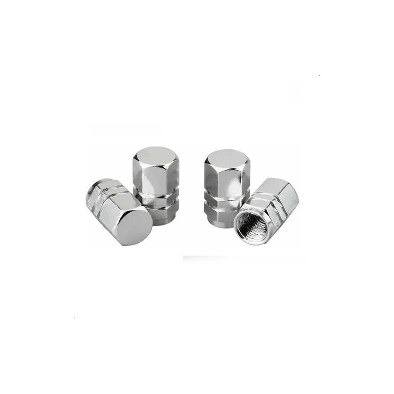 Tapon Pivote Valvula Cubre Llanta Aluminio Auto Moto 4 pieza