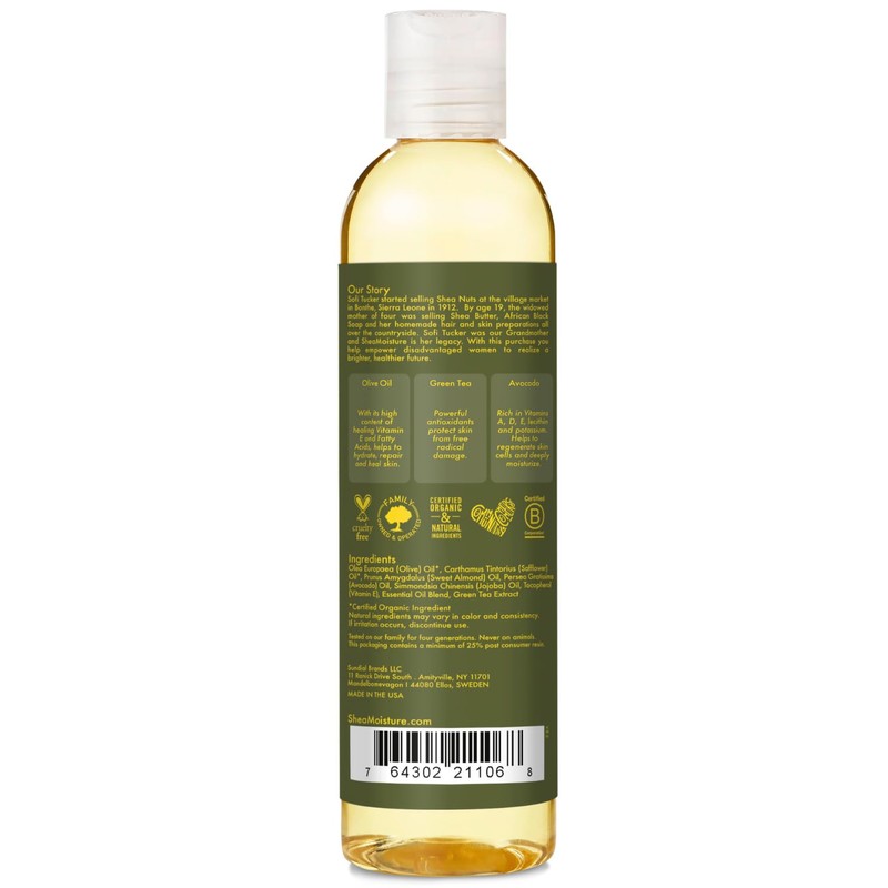 SheaMoisture Massage Oil - Olive & Green Tea with Avocado