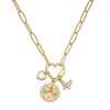 Milla 14K Gold Charm Necklace for Women, 18 inches Paperclip
