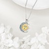ONEFINITY Sun and Moon Necklace 925 Sterling Silver Moon Pendant