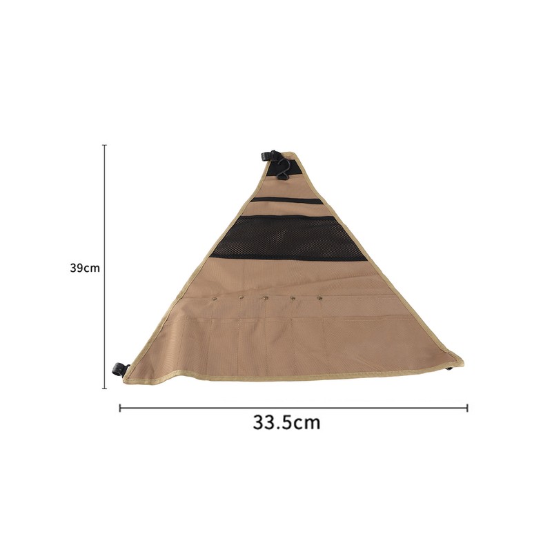 Camping Storage Bag Portable Triangle Oxford Cloth Tableware Hanging Organizer