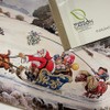 Horse and Pony Christmas Card. Nostalgic Cartoon of Girl on