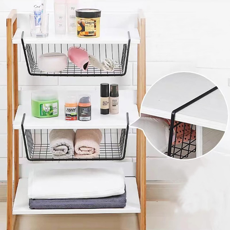 8 PACK Hanging Under Shelf Storage Basket Kitchen Cabinet Organizer