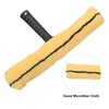 sourcing map Microfiber Scrubber Cleaning Tool with Black Handle for