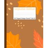 Fall Themed Composition Notebook: Boho Autumn Leaves Composition Notebook -