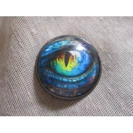 NEW GLASS DOME PIC BUTTONS - GREAT DRAGON'S EYE BUTTON - 1 INCH (25mm)