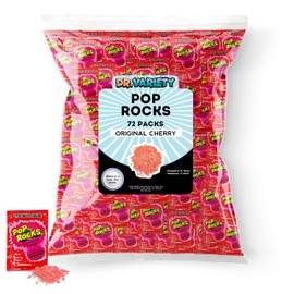 Pop Rocks Original Cherry Bulk (0.33 oz) – 72 Pack Cherry Flavored Pop Rocks Popping Candy, Retro Crackling Rock Candy for Halloween, Christmas, Easter, Valentine’s Day & Parties – By Dr. Variety