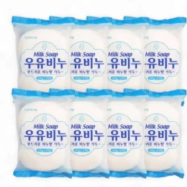 자연비누 우유 자연비누 100g 8세트 클렌징 미용 영양 세수 촉촉한 순한 바디 화장 2개입 Milk Natural Soap 100g 8 Sets Cleansing Beauty Nutrition Moisturizing Body Wash 2 Pieces