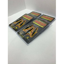 Swhacker 4x 3-pack Swhacker 100 Grain Expandable Bow Hunting Broadheads 2 Blade 1.75" Cut