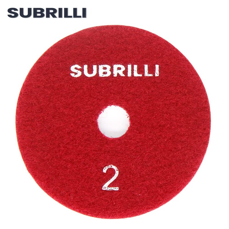 SUBRILLI Dry/Wet 3 Step Diamond Polishing Pads 4" Sanding Discs