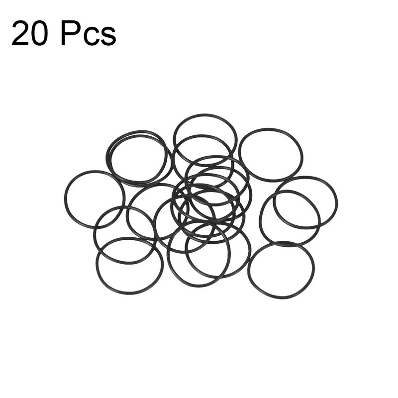 sourcing map Metric Nitrile Rubber O-Rings Seal 19 mm AD