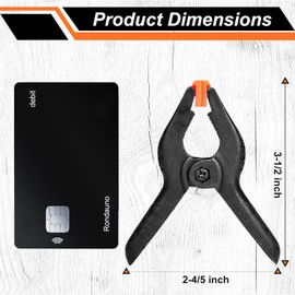 Rondauno Spring Clamps 12 Pack, 3.5 inch Spring Clips for Crafts & Professional Backdrop Clips, Heavy Duty Plastic Clamps for Woodworking