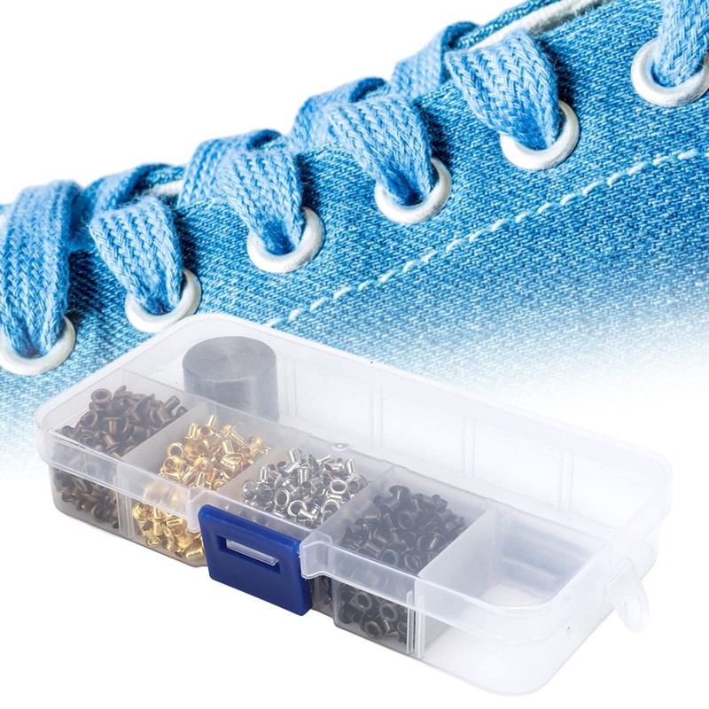 Grommets Tool Metal Eyelets Kit, 2mm Mini Grommets Copper Metal