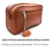 Parker Safety Razor's Handmade Saddle Leather Travel Toiletry Bag Dopp