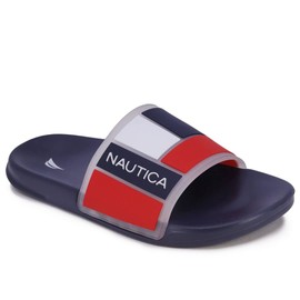 Nautica Men's Athletic Slide Comfort Sandal-Bower Clear-Americana-12
