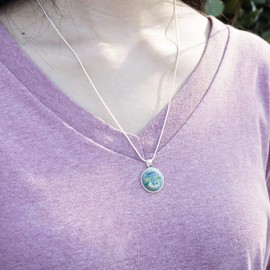 GRAPHICS & MORE Care Bears Bedtime Bear My Bed Needs Me 0.75" Pendant with Sterling Silver Plated Chain