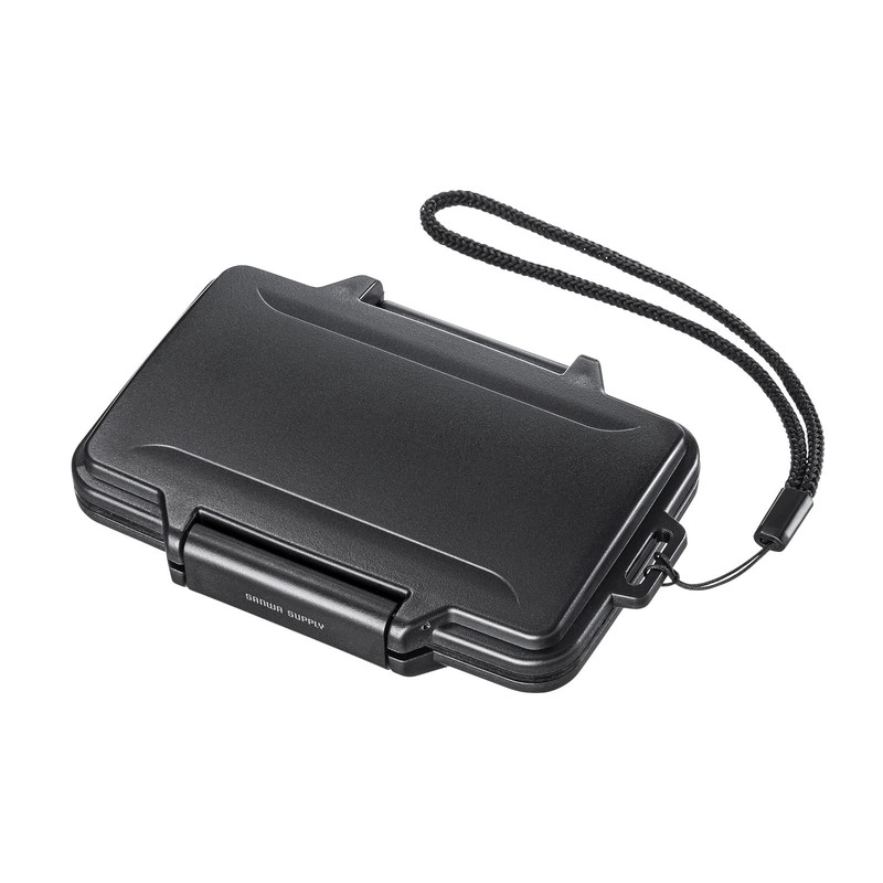 Sanwa Supply FC-MMC29BK Memory Card Case, Waterproof, Dustproof, IP55 Equivalent