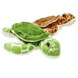BEMIRO Set of 2 Turtle Cuddly Toy Harry and Larry 100% Recycled – Approx. 25 cm, Soft Toy Turtle, Sea Turtle, Soft Toy Turtle, Turtle Soft Toy