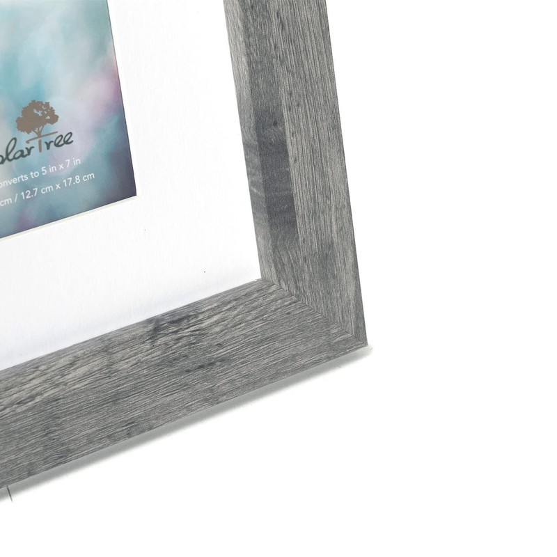 Scholartree Grey 5x7 Picture Frame,Display 5x7 without Mat or 4x6