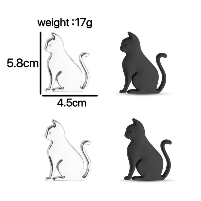 車用エンブレム 2個入り 車用シール 3D 金属製 防水 猫型 パーツ 飾り 取り