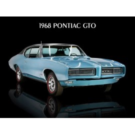 1968 Pontiac GTO in Blue New Metal Sign: LARGE SIZE 12X16 - Free Shipping