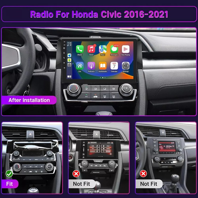 FOR HONDA CIVIC 2016-2021 ANDROID 13 CAR STEREO RADIO GPS
