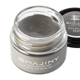 EMAJINY Matte Gun Black Hair Color Wax, Black, 1.2 oz (36 g), Made in Japan, Fragrance Free, 1 Day Black Hair Wash Off with Shampoo, Gray Hair Care EMAJINY Matte Gun Black G25