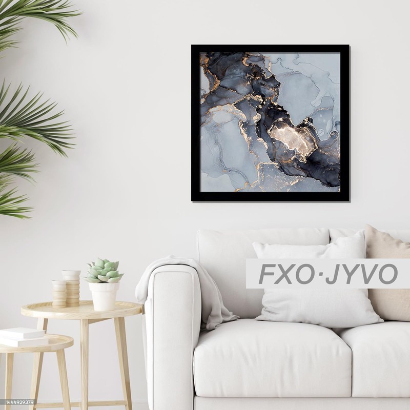 Fxojyvo 7x7 Frame, Black Picture Frame for 7 x 7