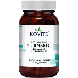 Kovite Guaranteed Potency Turmeric Root Extract 450 mg Standardized 95% Curcumin Kosher and Vegetarian- 60 Vegetable Capsules