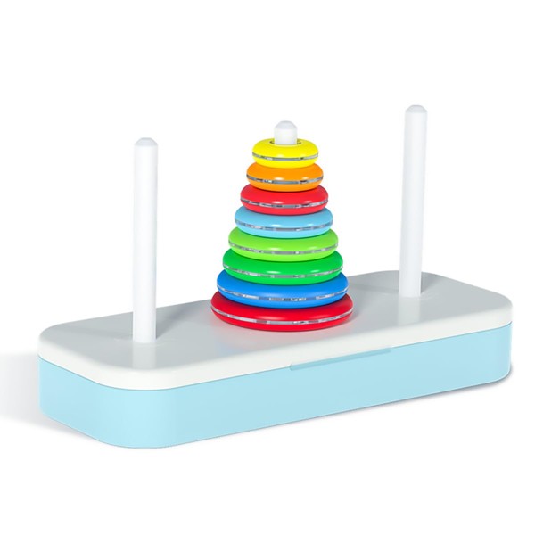 Oostifun Educational Tower Of Hanoi Classic Tower Puzzle Toy Rainbow