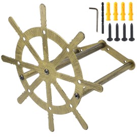 Dakzhou Metal Garden Hose Holder - Sturdy Hose Racks Heavy Duty Hose Hanger Wall Mounted Hose Holder Decorative Hose Stewards Reel Hose Stand for Outdoor Yards(1pc Bronze)