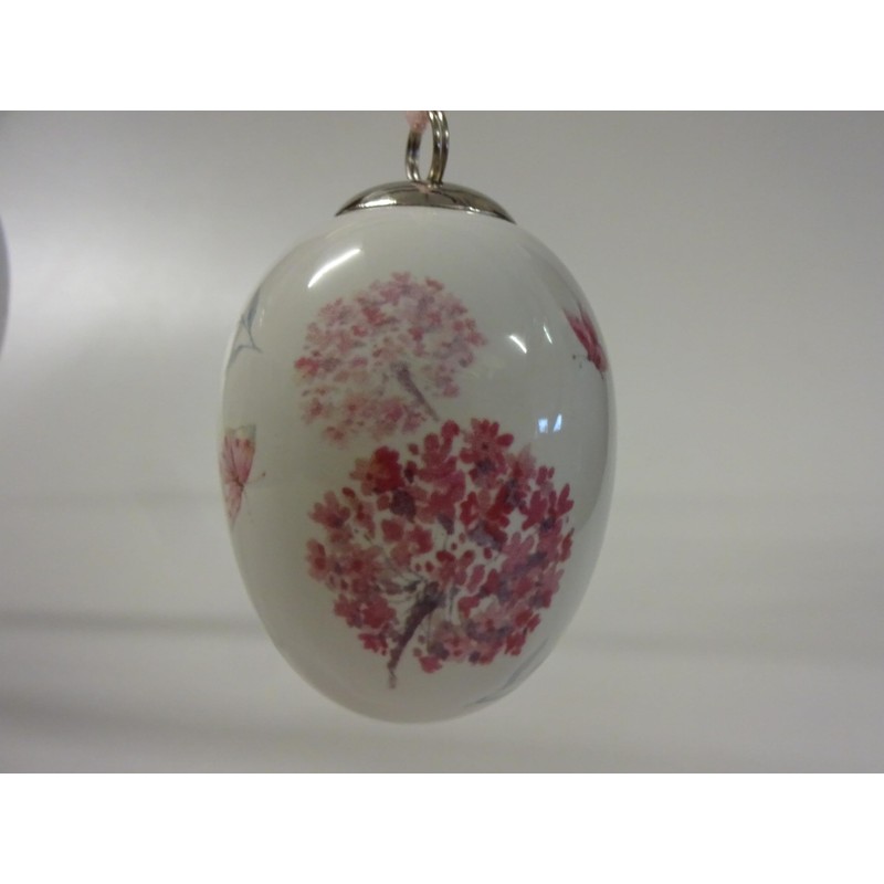 Set of 3 Easter Eggs Easter Decoration Ceramic with Flowers