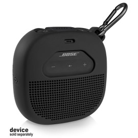 Silicone Cover Sleeve for Bose SoundLink Micro Portable Outdoor Speaker, Customized Design Skin Giving All 6 Directions Protection, Best Matching in Shape and Color(Black)