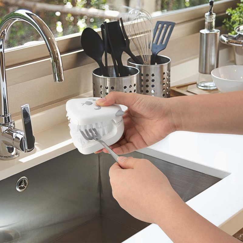 JANKOW Limpiador de cuchillos y cubiertos, cerdas de cepillo para
