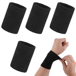 2 Pairs Wrist Compression Sleeve, Nylon Wristbands Brace for Support Wrist, Soft Elastic Sport Support Wraps for Wrist Protect, Carpal Tunnel Wraps Protector for Basketball Volleyball Golf Playing