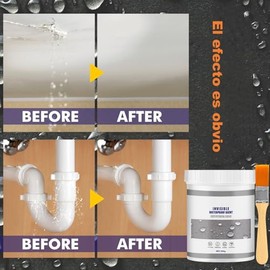 Sellador aislante impermeable, super parche sellador con brocha, penetración invisible impermeable. (300 g)