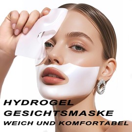 Bukamkom Pack of 8 Collagen Face Mask, Hydrogel Overnight Face Mask for Hydration & Soothing, Hydrogel Collagen Face Masks & Face Treatments