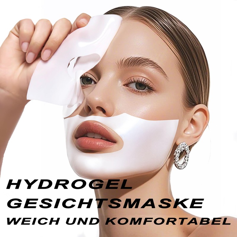 Bukamkom Pack of 8 Collagen Face Mask, Hydrogel Overnight Face