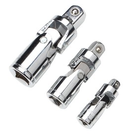 3PCS Universal Joint Socket Set, Universal Joint Socket Adapter 3pcs, 1/4, 3/8 & 1/2 in, Access Fasteners at Any Angle