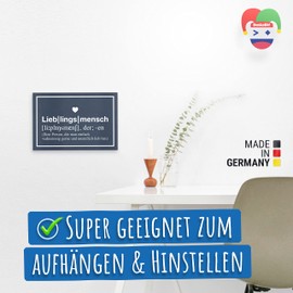 DankeDir! Lieblingsmensch Definition - Schild Türschild Süße Geschenkidee Geburtstagsgeschenk beste Freundin Kleines persönliches Geschenk Lieblingsmenschen Deko - Wanddeko