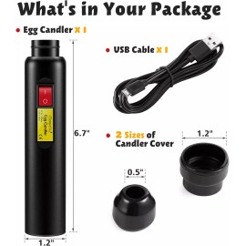 Magicfly Rechargeable Wireless Egg Candler Tester for Monitoring Eggs Developmen
