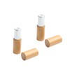 Mikinona 2pcs Bamboo Lipstick Tubes Refillable Natural Lip Balm Containers