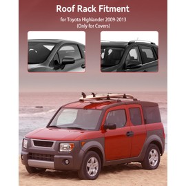 GDSMOTU 2Pcs Roof Racks Covers Compatible for Toyota for Highlander 2009 2010 2011 2012 2013, Aluminum Cargo Carrier Rooftop Bag Luggage Racks Cross bar