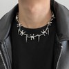 Statement Chunky Barbed Wire Thorns Choker Punk Gothic Spike Rivet