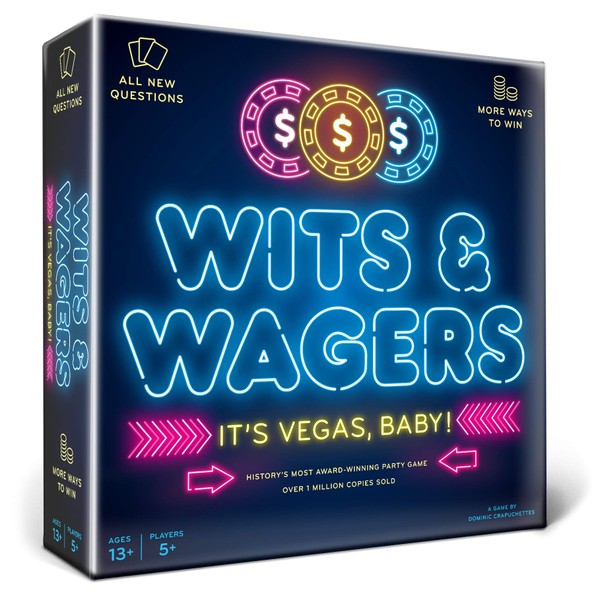 Wits & Wagers: It's Vegas Baby - A Board Game by North Star Games 3-10 Players - Board Games for Family 25 Mins of Gameplay - Games for Family Game Night-for Kids and Adults Ages 6+ - English Version