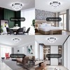 Cainjiazh 11.8" Modern Crystal Chandeliers LED Crystal Ceiling Light Fixture